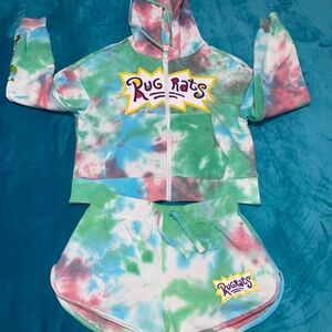 Rugrats Tie-Dye Hoodie and Shorts Set